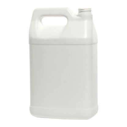 Picture of 128 oz White HDPE Plastic F-Style Bottle, 38mm 38-400, 145 Gram