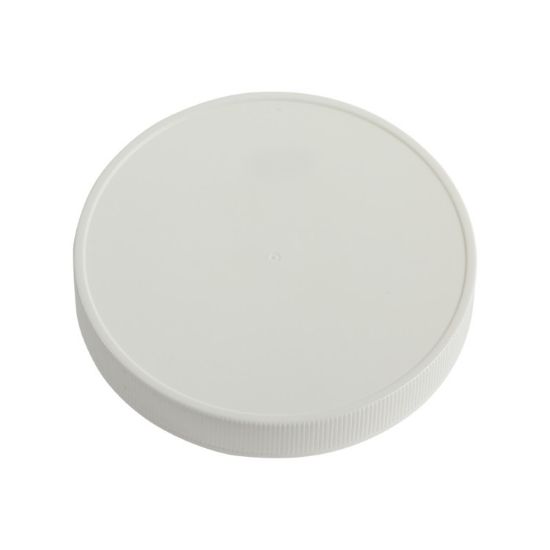 Picture of 120mm 120-400 White PP Plastic Matte Top, Ribbed Sides Cap with F217 Liner