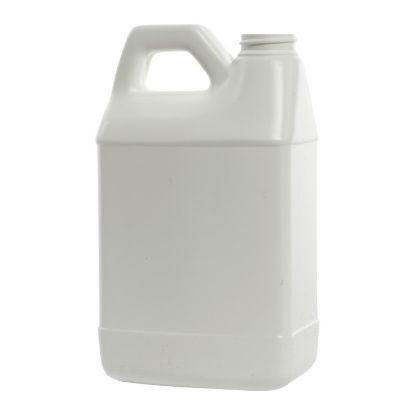 Picture of 64 oz White HDPE Plastic F-Style Bottle, Electro Treated, 38mm 38-400, 94 Gram