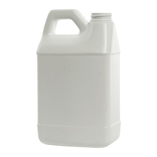 Picture of 64 oz White HDPE Plastic F-Style Bottle, Electro Treated, 38mm 38-400, 94 Gram