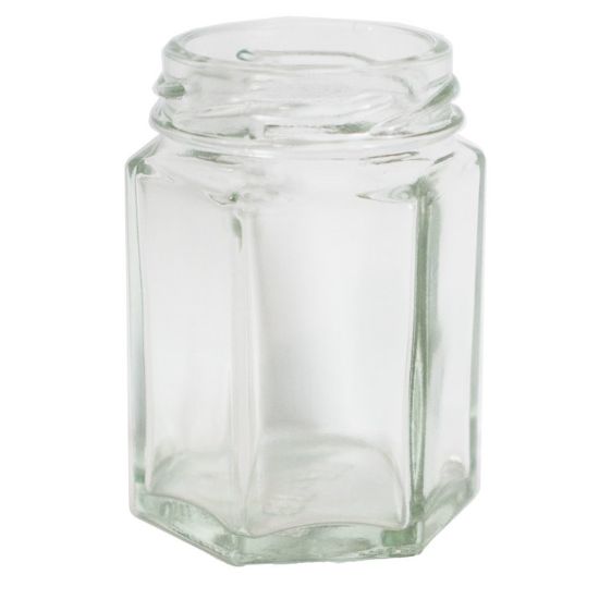 Picture of 55 ml Flint Glass Hex Jar, 43 mm 43-2010, Twist Thread