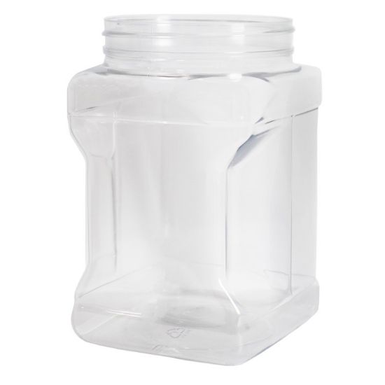 Picture of 64 oz Clear PET Square Grip Spice Jar, 110mm 110-400, 108 Gram