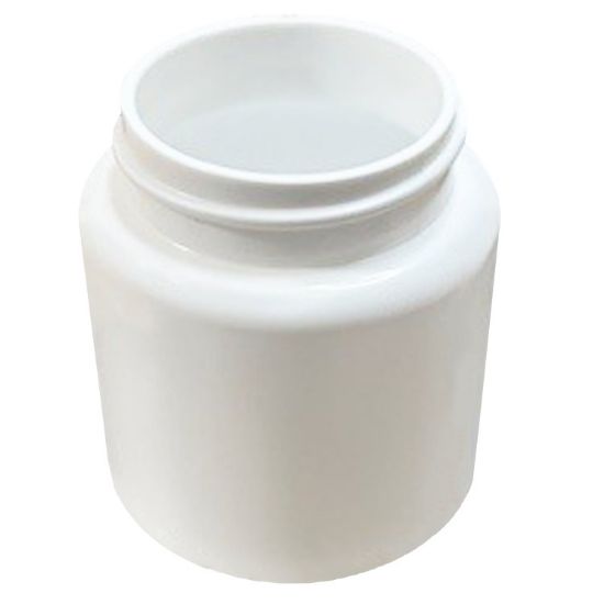 Picture of 2 oz White HDPE Plastic Straight Side Bottle, 38mm 38-400, 8 Gram