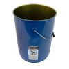 Picture of 5 Gallon Blue Straight Sided Open Head Steel Pail, Phenolic Lined, Blue Cover, Neoprene Gasket, No Bead, Steel Lever Lock Ring, UN Rated