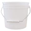 Picture of 1 Gallon Natural HDPE Plastic Open Head Pail, 50 Mil, Metal Handle