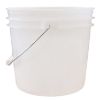 Picture of 1 Gallon Natural HDPE Plastic Open Head Pail, 50 Mil, Metal Handle