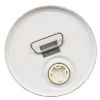 Picture of 5 Gallon White Steel Tight Head Pail, 2" Plastic Buna, UN Rated