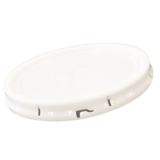 Picture of 3.5-6 Natural HDPE Plastic Pail Tear Tab Cover, EPDM Gasket