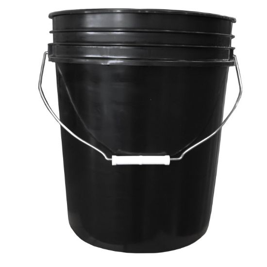 Picture of 5 Gallon Black HDPE Open Head Pail, CWL, w/ Metal Bail