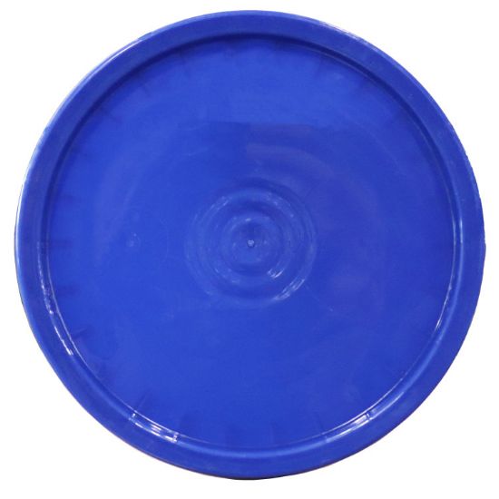 Picture of 3.5-6 Gallon Blue HDPE Plastic Pail Tear Tab Cover, Gasket, UN Rated