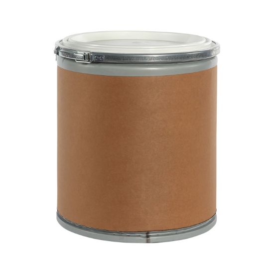 Picture of 10 Gallon Kraft Fiber Open Head Drum, Natural Plastic Cover, Flow in Gasket
