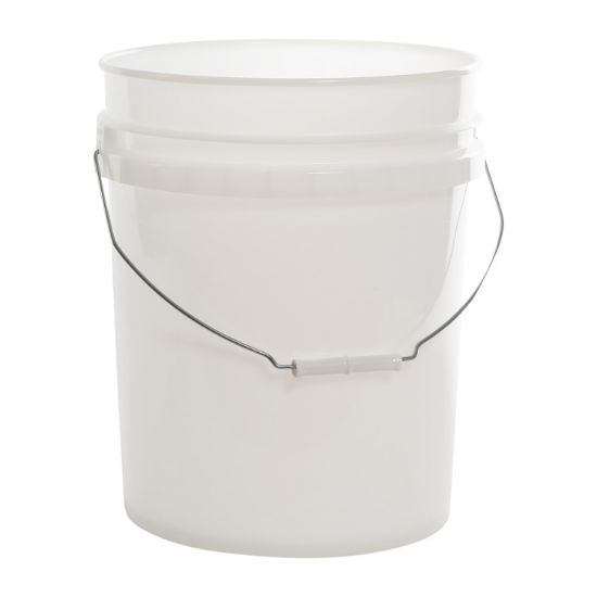 Picture of 5 Gallon Natural HDPE Plastic Open Head Pail, Gold CWL, UN Rated