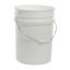 Picture of 20 Liter White HDPE Plastic Open Head Pail, Gold CWL, UN Rated