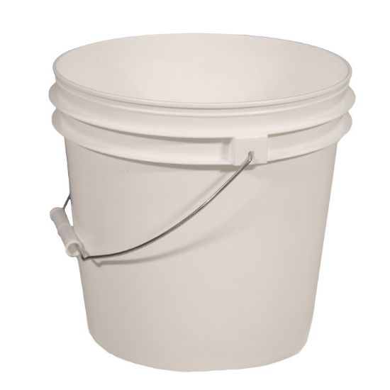 Picture of 2 Gallon White HDPE Plastic Open Head Pail, Anti Static, UN Rated