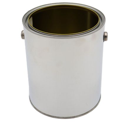 Picture of 1 Gallon Metal Round Paint 610 x 711 Can, Gold Lined, Ears, Detached Bail, w/ Plug