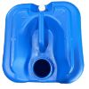Picture of 5 Gallon Blue HDPE Plastic Square Tight Head Pail, 70 mm, TE 6TPI, Closed Vent, 22 mm Cap Installed