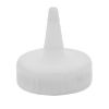 Picture of 28 mm 28-400 Natural PP Plastic Yorker Cap, No Orifice, w/ Long Red Tip