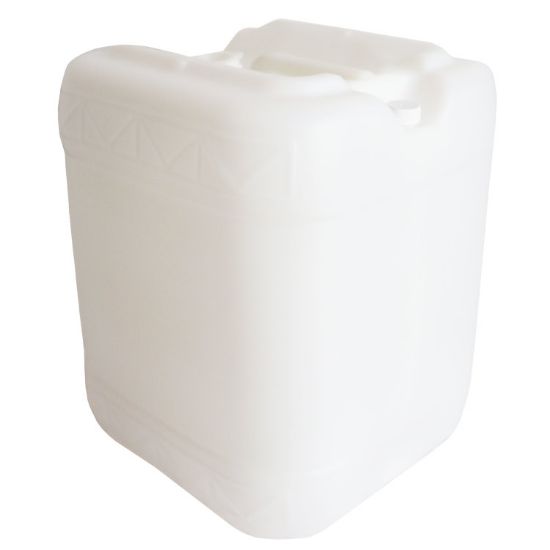 Picture of 5 Gallon Natural HDPE Plastic Square Tight Head Pail, 70 mm, 6 TPI Closed Vent, Dust Cover, 22 mm Cap Installed, UN Rated