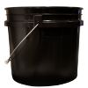 Picture of 3.5 Gallon Black 40% Regrind HDPE Plastic Open Head Pail w/ Metal Handle