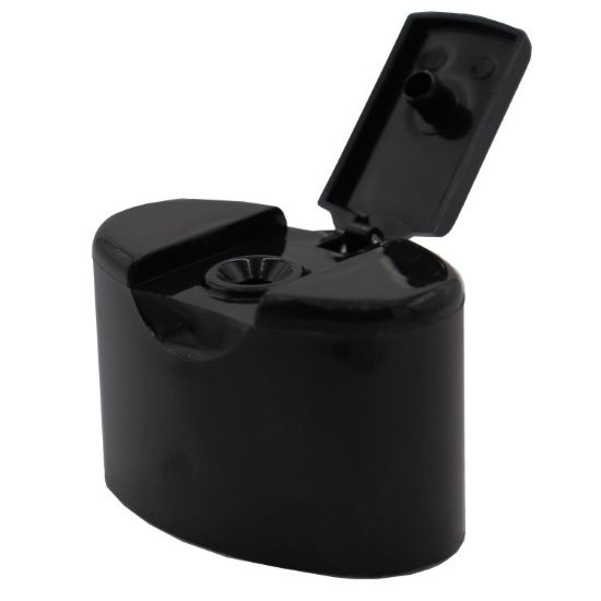 Picture of 28 mm Black PP Plastic Snap-On Avalon Flip Top Cap, No Liner