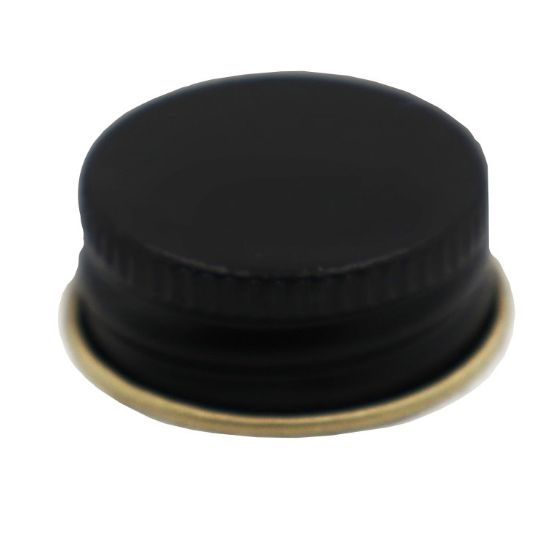 Picture of 22mm 22-400 Black Metal Screw Cap, Teflon Liner