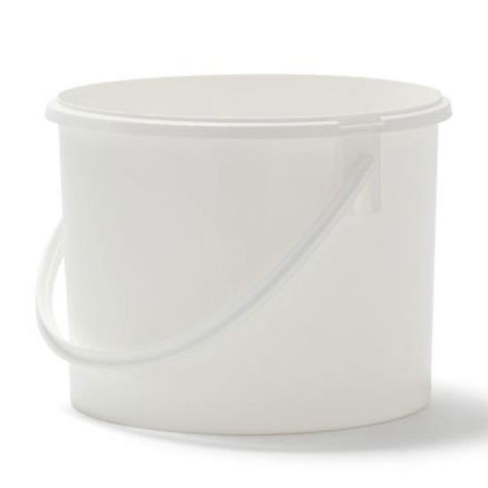 Picture of 107 oz White PP Plastic Flex-Off Round Tub w/ Plastic Handle