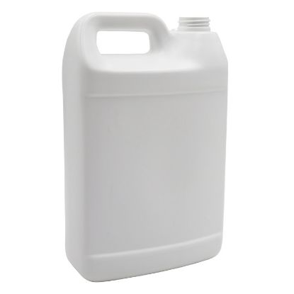 Picture of 128 oz White HDPE 26% PCR Plastic F-Style Bottle, 38mm 38-400, 140 Gram