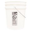 Picture of 5 Gallon White HPDE Plastic Open Head Pail, w/ Black CWL, UN Rated