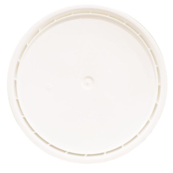 Picture of 3.5-6 Gallon White HDPE Plastic Pail Cover, EPDM Gasket, UN Rated