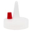 Picture of 38mm 38-400 Natural LDPE Plastic Yorker Cap, No Hole, w/ Red Regular Tip