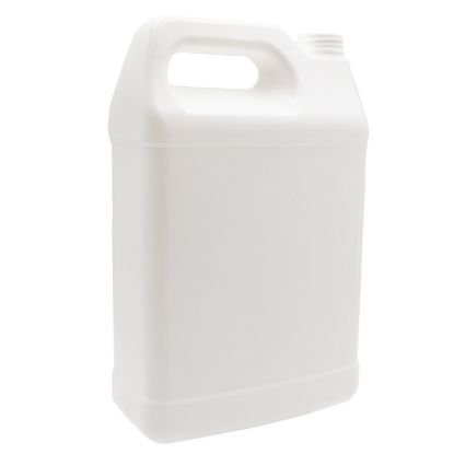 Picture of 128 oz White HDPE Plastic F-Style Bottle, 38mm 38-400, 140 Gram