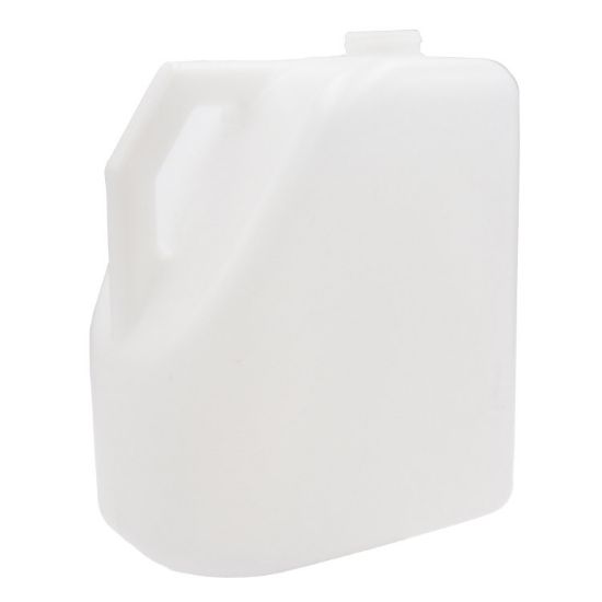 Picture of 128 oz Natural HDPE Plastic Square Handleware Bottle, 38mm 38-400, 130 Gram, Flame Treated