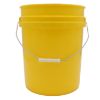 Picture of 5 Gallon Dark Yellow HDPE Plastic Open Head Pail, w/ CWL