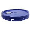Picture of 3.5-6 Gallon Blue HDPE Plastic Pail Tear Tab Cover, Rieke Spout