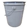 Picture of 5 Gallon Gray Steel Open Head Pail, 3.5" Double Bead, Red Phenolic Lined, UN Rated