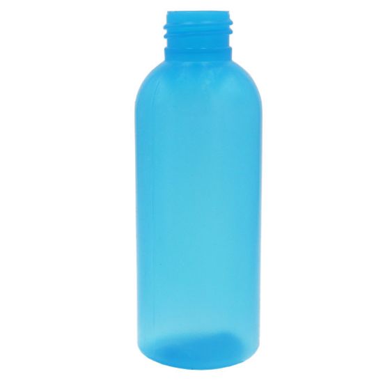 Picture of 4 oz Blue LDPE Plastic Bullet Bottle, 24mm 24-410, 14 Gram