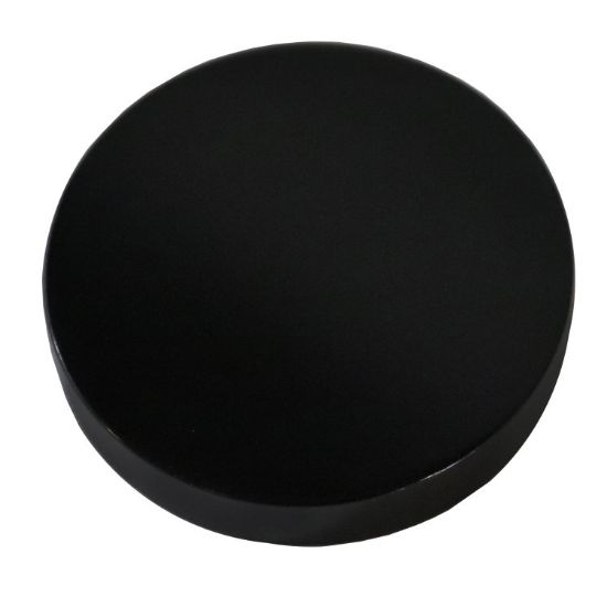 Picture of 63mm 63-400 Black Phenolic Plastic Smooth Top Cap, Smooth Sides, Solid PE Liner